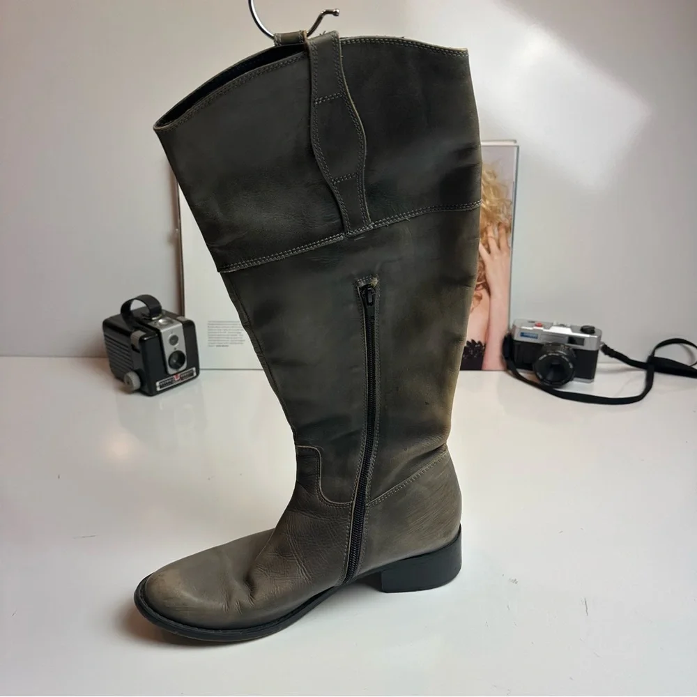 Charles David Italian Leather Riding Boots Brown | Knee High | EU 39